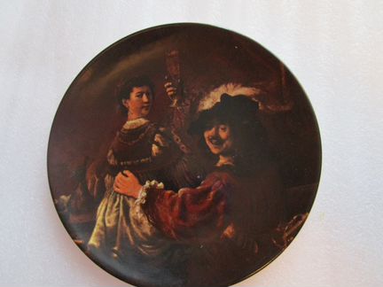 Тарелка картина автопортрет С женой рембрант Англи