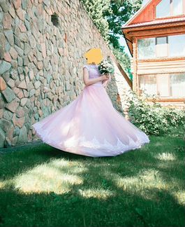 Свадебное платье Rosalin пудрового цвета