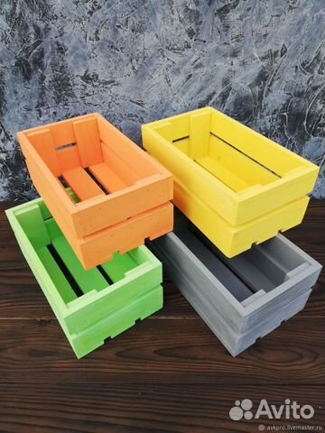 Ящики пластик/дерево для овощей и фруктов