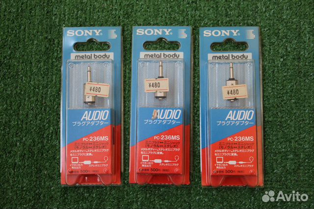 Sony переходники 3,5мм Stereo-Mono, Япония