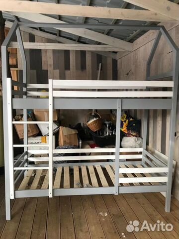 Кровать двухъярусная 180*80 домик