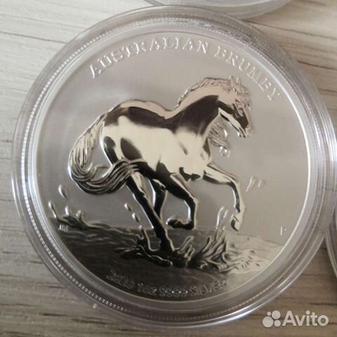 Серебряная монета Лошадь Брамби