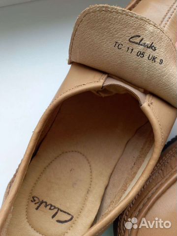 Clarks 43р мужские кожаные туфли на весну, лето