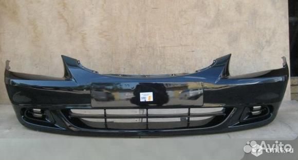 Передний бампер акцент черный №33