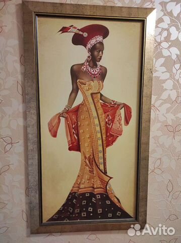 Шикарный постер. Африканка. Для дизайна интерьера