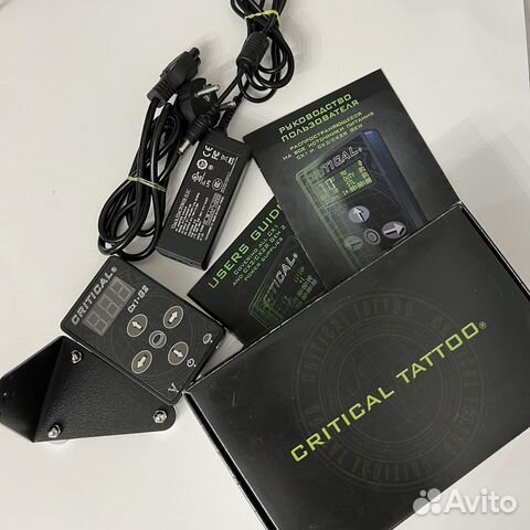 Тату машинка + блок питания Critical + расходники