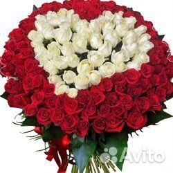 Букет роз Сердце 101 роза 155 роз