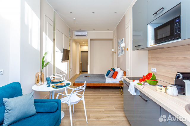 

Квартира-студия, 27 м², 2 кровати