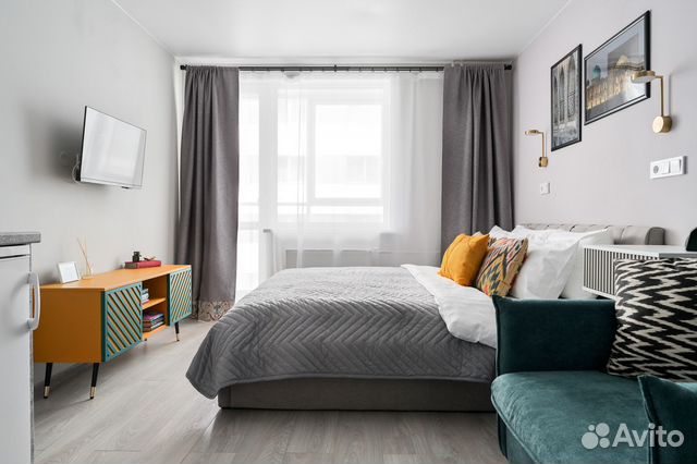 

Квартира-студия, 30 м², 2 кровати