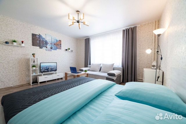 

1-к. квартира, 42 м², 2 кровати