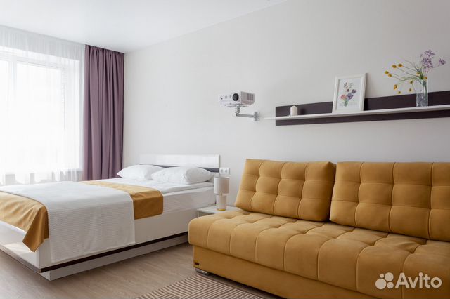 

1-к. квартира, 46 м², 2 кровати