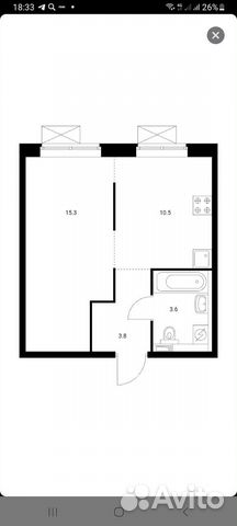

1-к. квартира, 35 м², 3 кровати