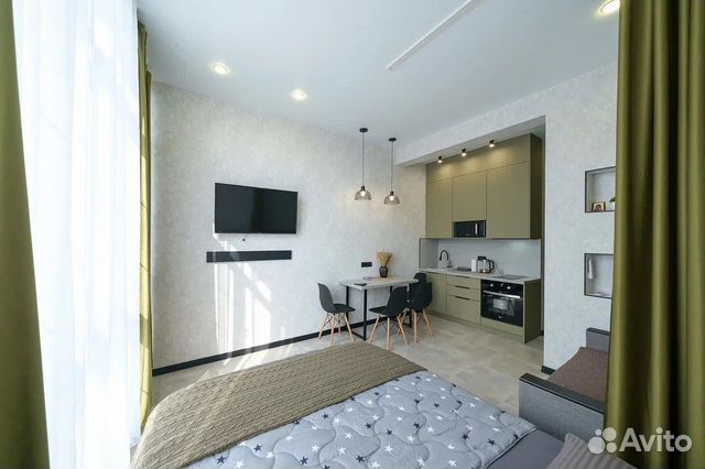

Квартира-студия, 27 м², 2 кровати