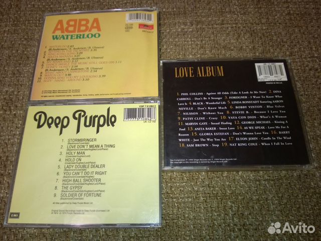 Редкие CD-диски Abba, Deep Purple, Love Album