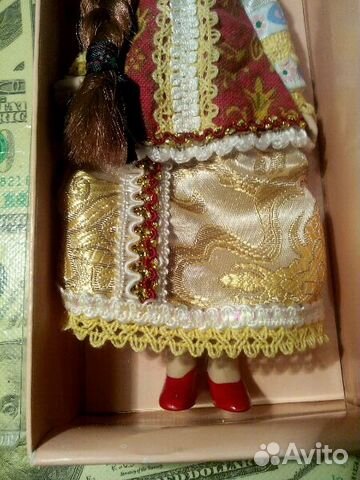 Кукла в летнем костюме Костромской губернии. Фарфо