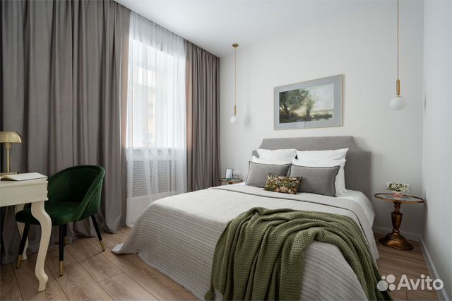 

1-к. квартира, 34 м², 2 кровати