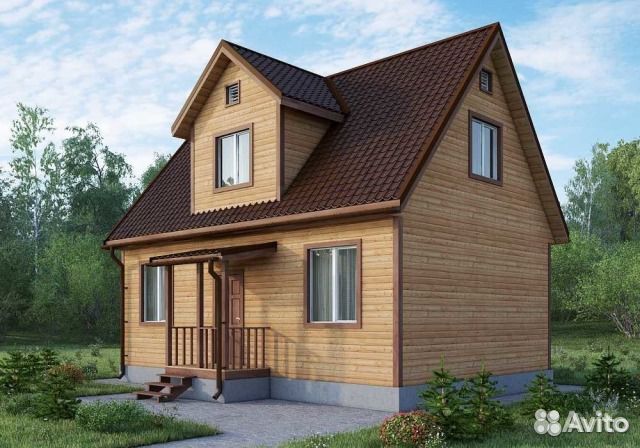 Каркасный дом с мансардой 
