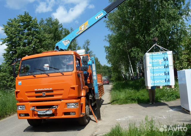 Услуги манипулятора, кирпич любой, блок Бонолит