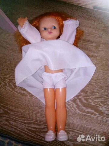 Cоветская рыжеволосая кукла 45 см