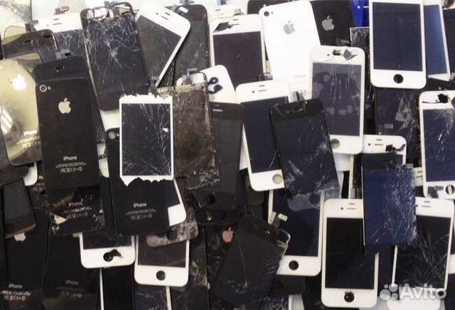 Дисплеи iPhone 4/4S/5/5S/5C/6/6s/7/8/X + защ. стек