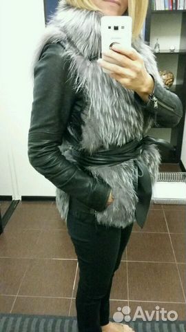 Жилет кожа мех Жилет кожа мех