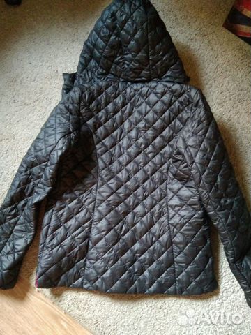 Куртка стёганая черная с капюшоном Куртка стёганая черная с капюшоном