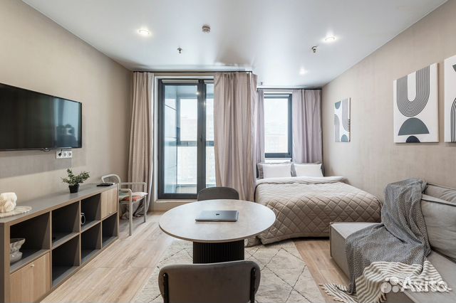 

Квартира-студия, 32 м², 2 кровати