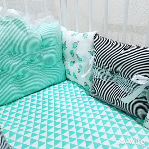 Бортики-подушки в кроватку