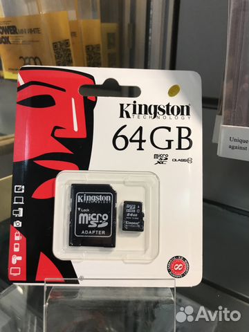 Карта памяти MicroSD 64 гб