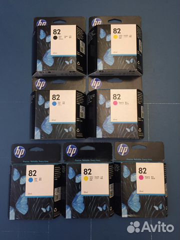 Картридж HP 82, Желтый 28 мл, CH568A. 2016 год