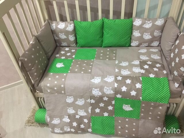 Бортики в кроватку, постельное