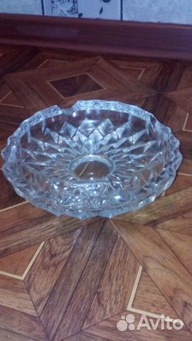 Хрустальная пепельница 15см(чсср) Винтаж