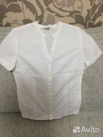 Блузка белая, р.44-46, б/у