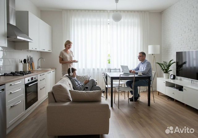 

1-к. квартира, 51 м², 3 кровати