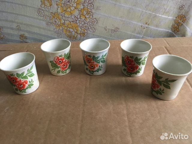 Рюмки фарфоровые СССР 5 шт