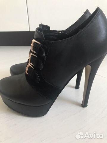 Ботильоны черные/полусапожки/осенняя обувь