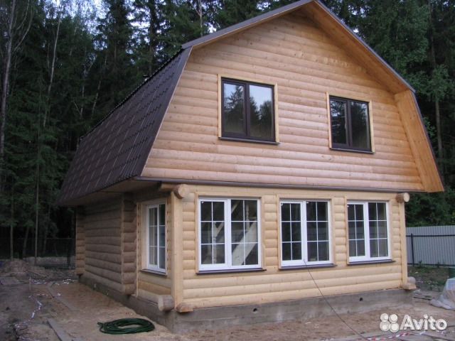 Сруб 6х8+ 2 м ручная рубка в чашу крыша мансардная Сруб 6х8+ 2 м ручная рубка в чашу крыша мансардная