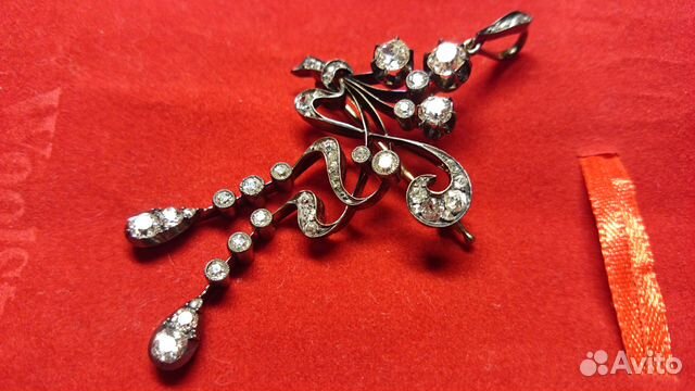 Антикварная брошь с бриллиантами купца Кашинова Антикварная брошь с бриллиантами купца Кашинова