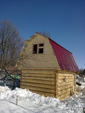 Сруб бани 4x6 ломанна мансардная крыша Сруб бани 4x6 ломанна мансардная крыша