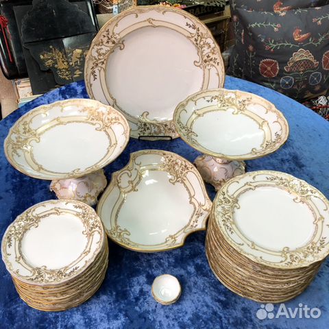 Сервиз столовый старинный, Rocaille,18 век,Meissen Сервиз столовый старинный, Rocaille,18 век,Meissen