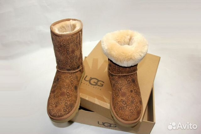 Угги UGG Australia эксклюзив принт Logo новые уги