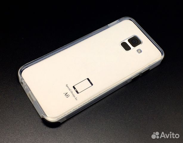 SAMSUNG A6 Чехол Силикон Черными уголками антишок SAMSUNG A6 Чехол Силикон Черными уголками антишок