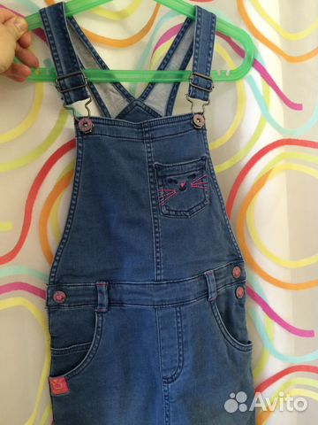 Новый Джинсовый полукомбинезон, джинсы Mothercare Новый Джинсовый полукомбинезон, джинсы Mothercare