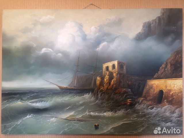 Картина маслом Старинный Корабль в море