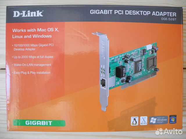 Сетевой адаптер Gigabit Ethernet D-link DGE-528T