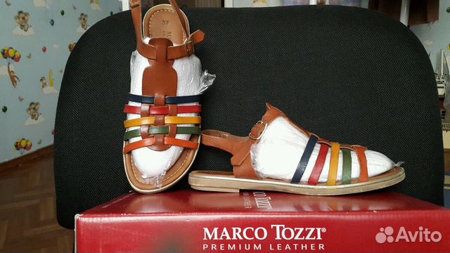 Женские кожаные босоножки Marco Tozzi Женские кожаные босоножки Marco Tozzi