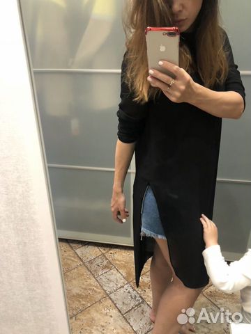 Туника Zara, юбка Zara в бельевом стиле