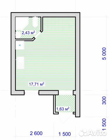 2-к квартира, 41 м², 2/2 эт.