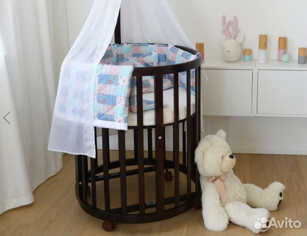 Детская овальная кроватка ellipse bed (бук) Детская овальная кроватка ellipse bed (бук)