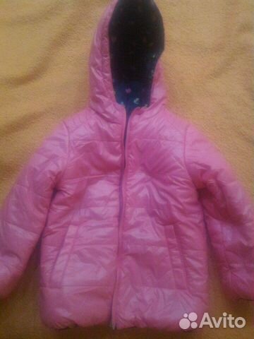 Куртка демисезонная двусторонняя д/д,р.98-1